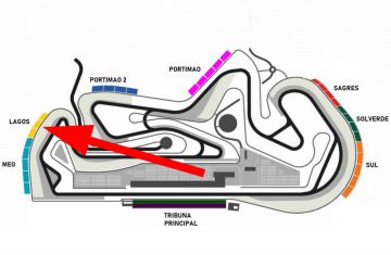 MotoGP Eintrittskarte LAGOS-Tribüne <br />Rennstrecke Autódromo do Algarve in Portimão